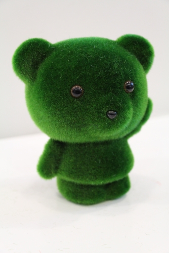 СВ-027 (Мишка с поднятой лапой цвет зеленый H-14 см.,) 