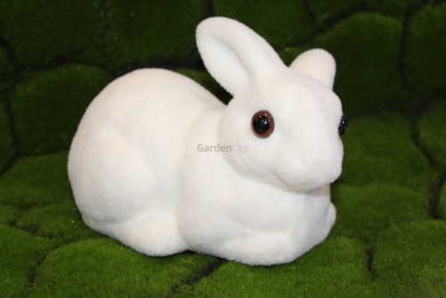 СВ-016 (Заяц сидячий цвет белый H-18 см.,L-25 см.,) 