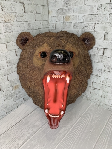 П-015 ( Голова медведя  фигура из полистоуна H-40 см L-40 см )