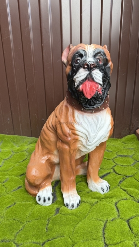 П-099  (Боксер собака фигура из полистоуна  H- см )